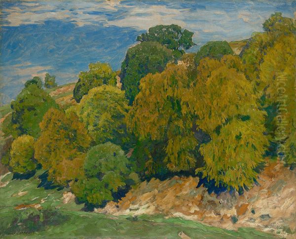 Slope with beeches Oil Painting by Eugen Bracht