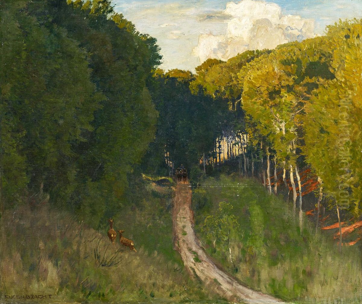 Der Waldweg Oil Painting by Eugen Bracht