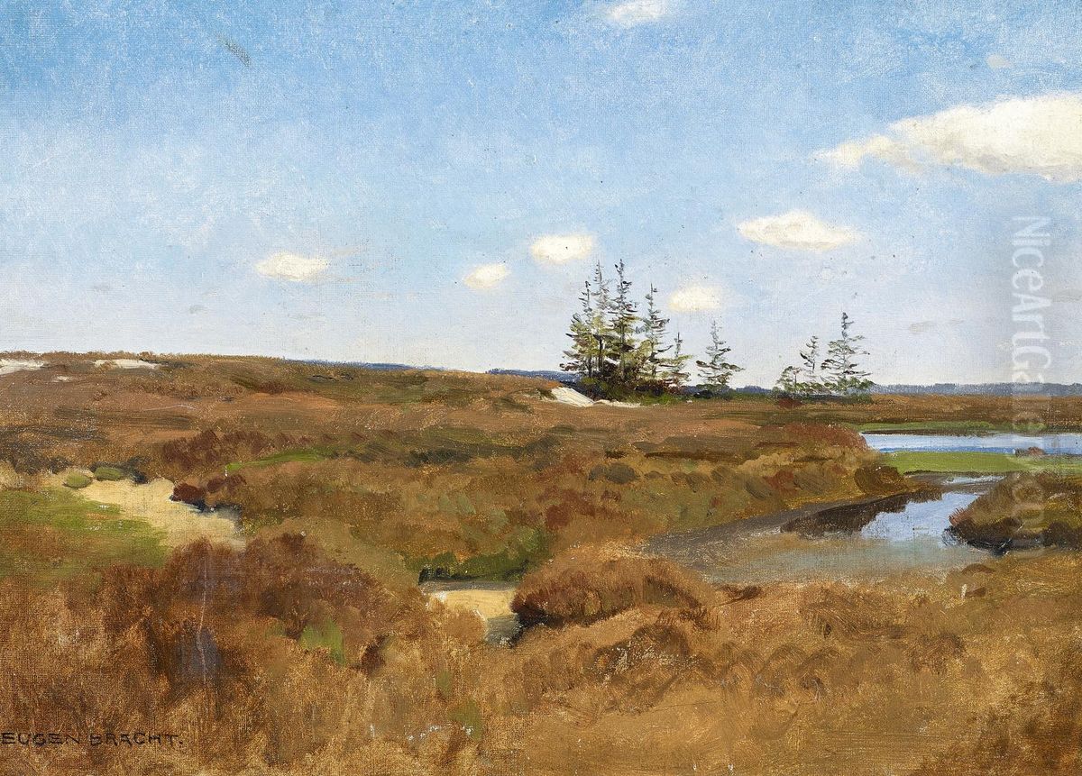 Moorland Oil Painting by Eugen Bracht Moorland Oil Painting by Eugen Bracht