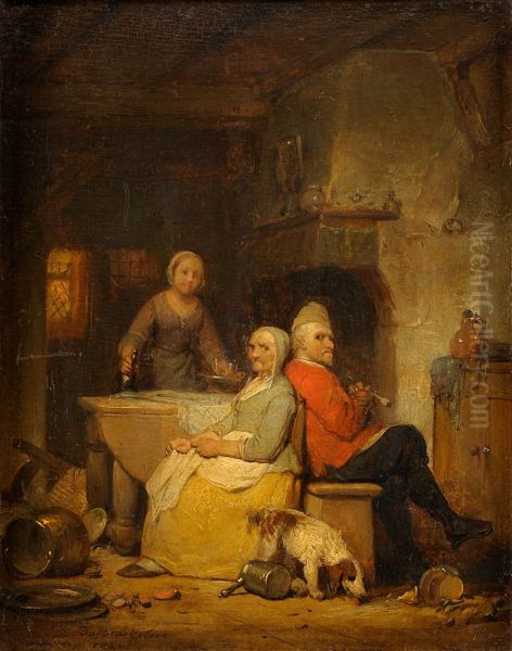 Der Haussegen hangt schief Oil Painting by Ferdinand de Braekeleer the Elder