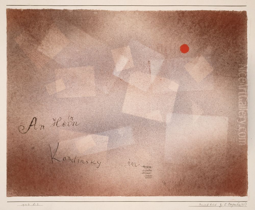 Peinture-lettre pour le 5 decembre 1927 Oil Painting by Paul Klee