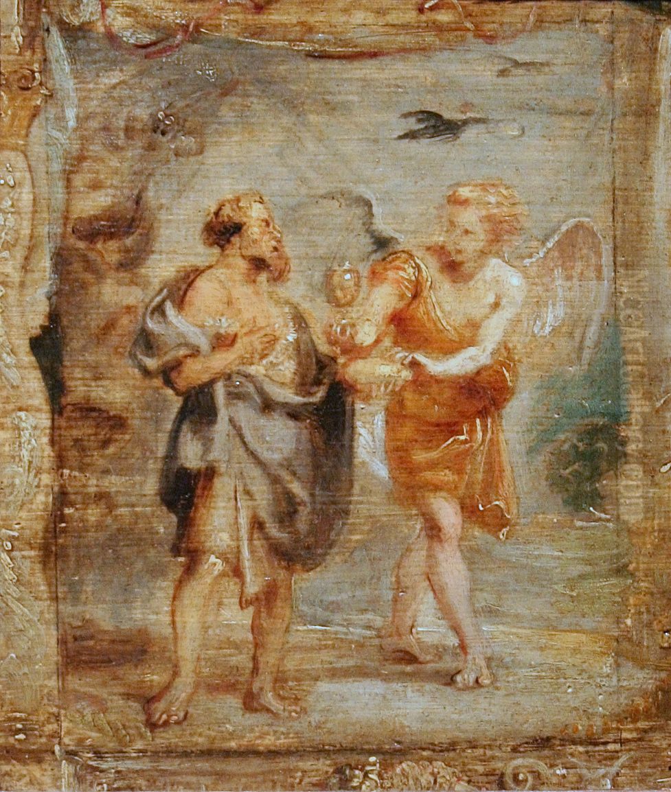 Elijah and the Angel Oil Painting by (studio of) Rubens, Peter Paul
