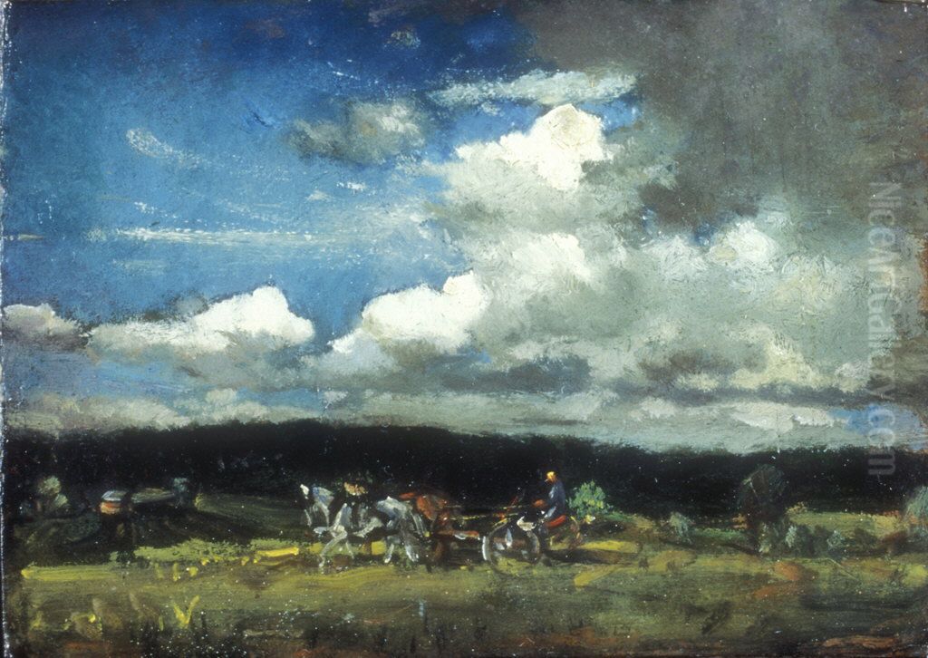 Field and Sky Oil Painting by Elliott Daingerfield