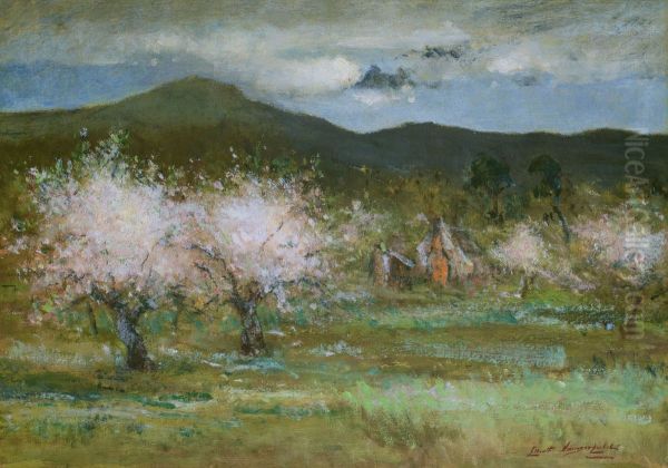 Springtime Oil Painting by Elliott Daingerfield