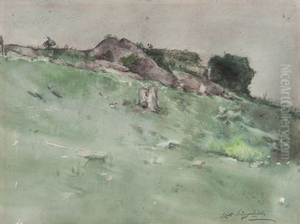 Gray Rock Oil Painting by Elliott Daingerfield