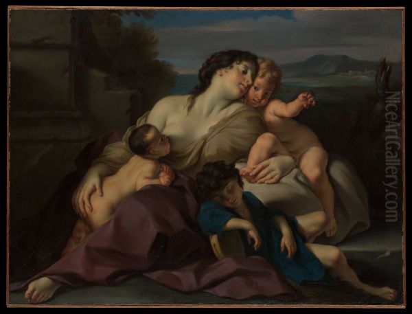 Charity Oil Painting by Carlo Cignani