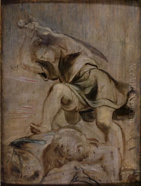 51) 71H1443 Oil Painting by (studio of) Rubens, Peter Paul