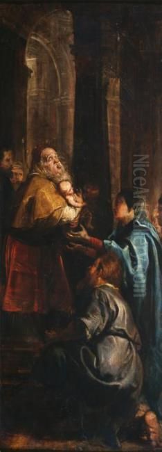 22-38) Oil Painting by (studio of) Rubens, Peter Paul