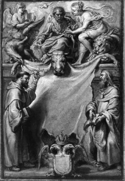 Design for the title-page for Catena Sexaginta Quinque Greaecorum Patrum In S. Lucam Oil Painting by Peter Paul Rubens
