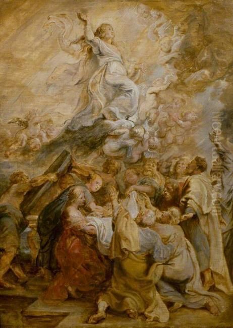 The assumption of the Virgin Mary Oil Painting by (studio of) Rubens, Peter Paul