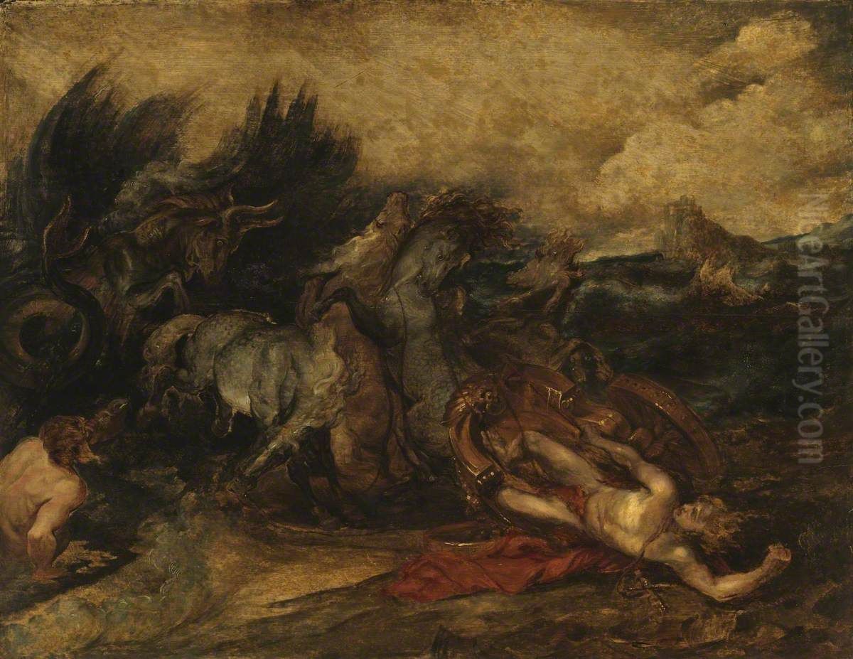 Death of Hippolytus Oil Painting by (studio of) Rubens, Peter Paul
