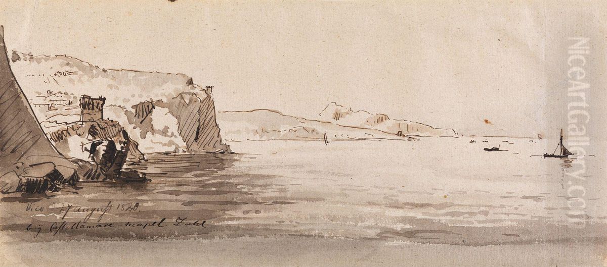 Vico, Castellammare Oil Painting by Johan Wilhelm Ludwig Dahl