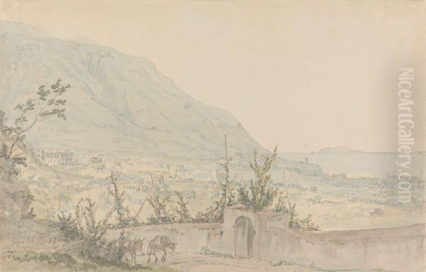 View of Castellammare Oil Painting by Johan Christian Dahl
