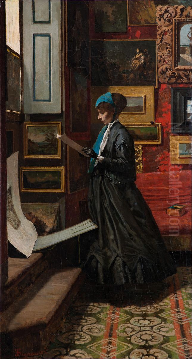 Waiting Oil Painting by Telemaco Signorini