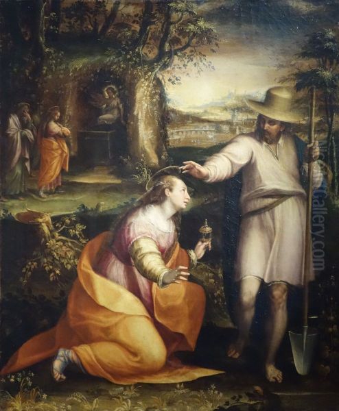 Le Christ apparait a Marie-Madeleine Oil Painting by Lavinia Fontana