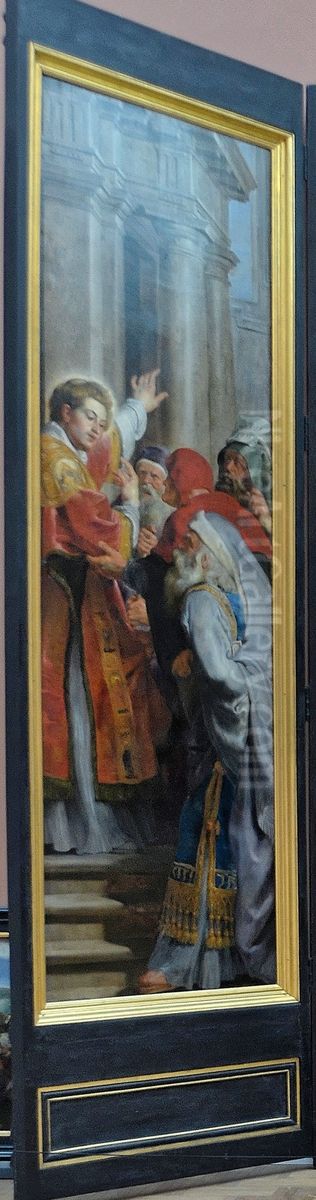 The dispute between Saint Stephen and the Jewish elders and scribes Oil Painting by (studio of) Rubens, Peter Paul