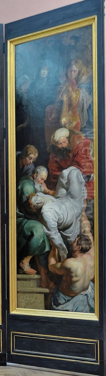 The entombment of Saint Stephen Oil Painting by (studio of) Rubens, Peter Paul