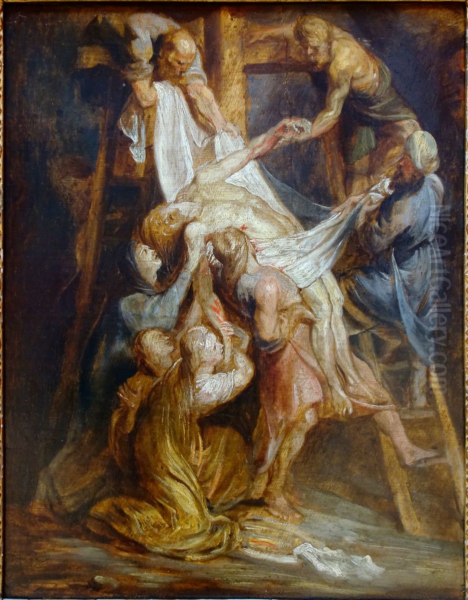 Descent of the Cross Oil Painting by (studio of) Rubens, Peter Paul