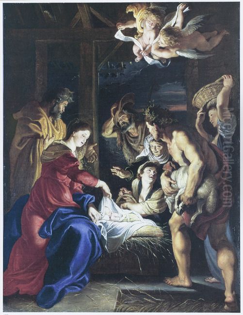 Adoration of the shepherds Oil Painting by (studio of) Rubens, Peter Paul