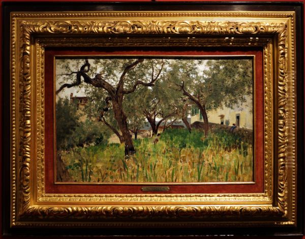 The 'erta del Bao' at Settignano Oil Painting by Telemaco Signorini