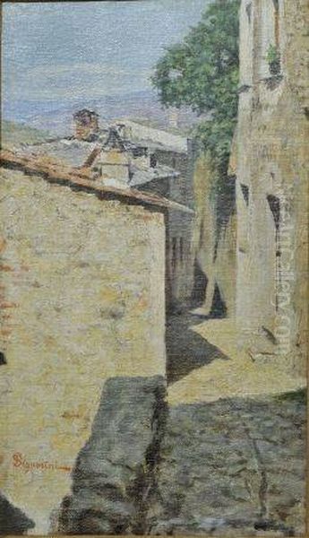 Arcola di Lunigiana Oil Painting by Telemaco Signorini