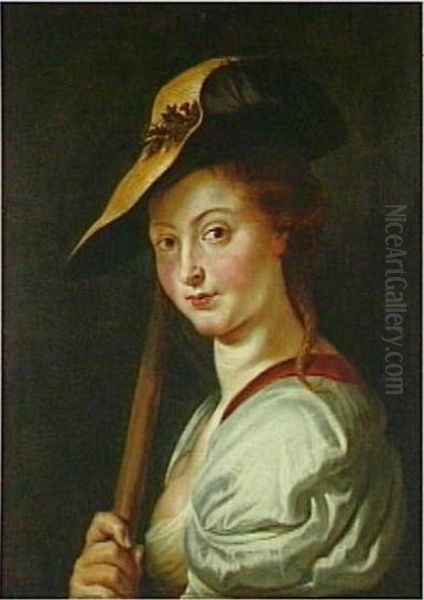 Portrait of a woman, possibly Suzanna Fourment (1599-1628) Oil Painting by Peter Paul Rubens