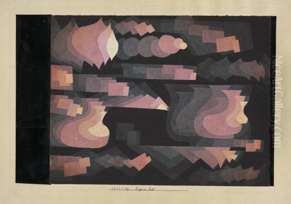 Fugue in red Oil Painting by Paul Klee