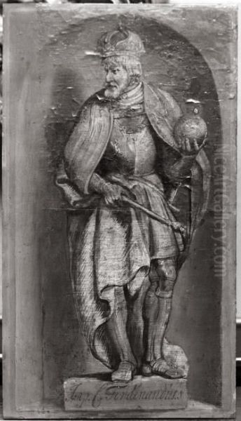 Statue of the emperor Ferdinand I Oil Painting by (studio of) Rubens, Peter Paul
