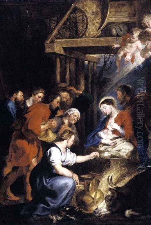 The Adoration of the Shepherds (Rouen) Oil Painting by (studio of) Rubens, Peter Paul