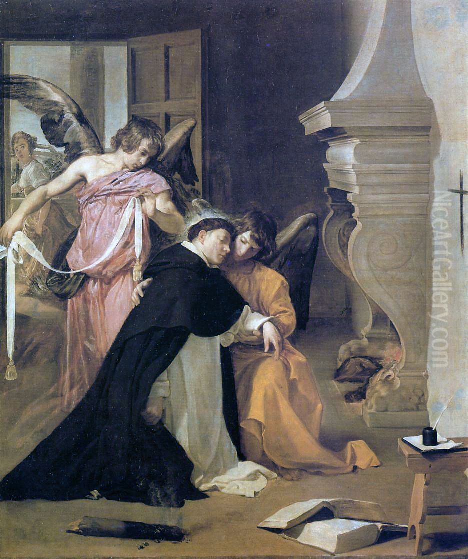 Temptation of St. Thomas Oil Painting by Diego Rodriguez de Silva y Velazquez
