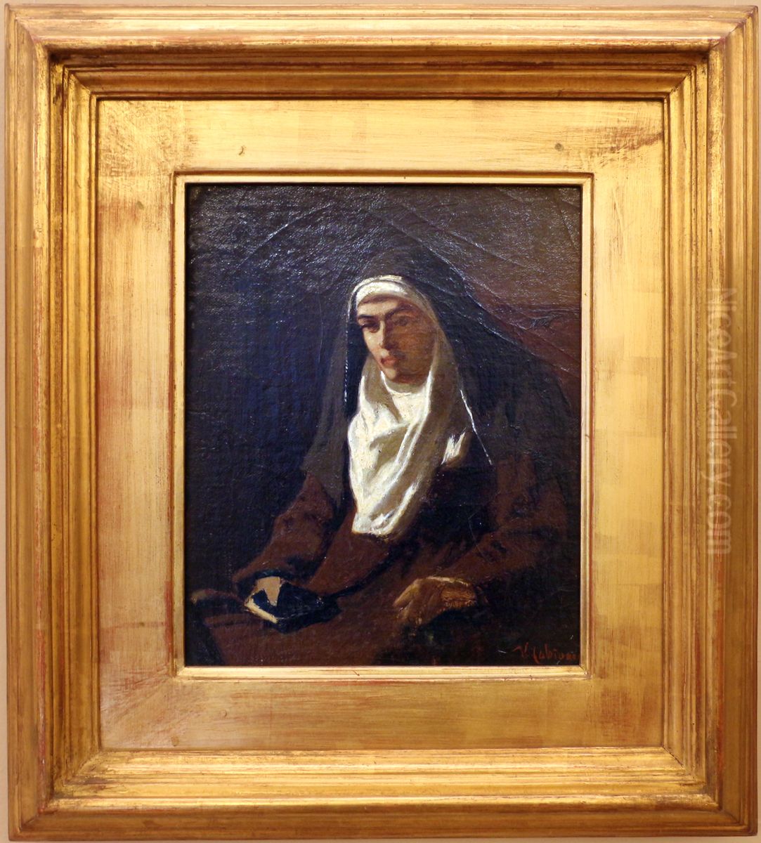 La monaca Oil Painting by Vincenzo Cabianca