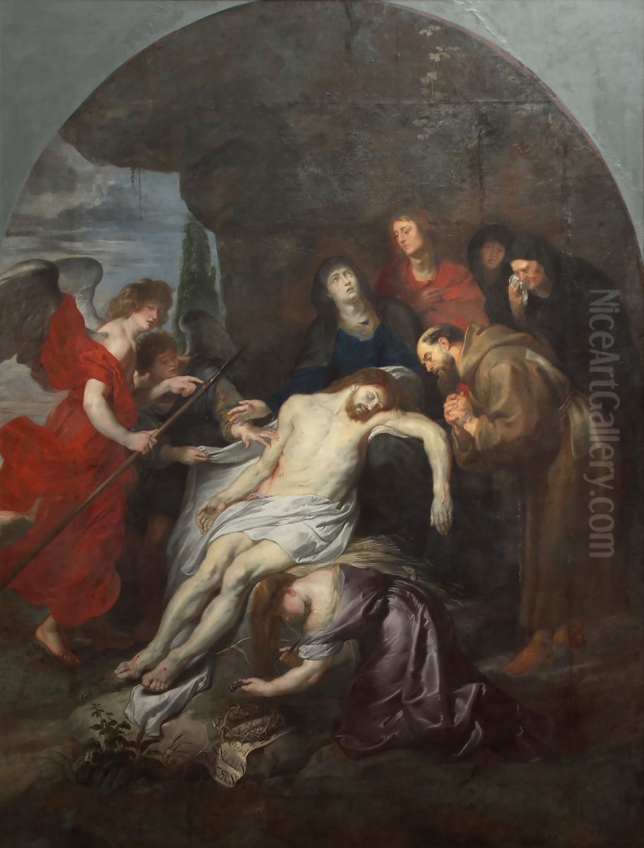 Pieta avec Saint-Francois Oil Painting by Peter Paul Rubensand workshop