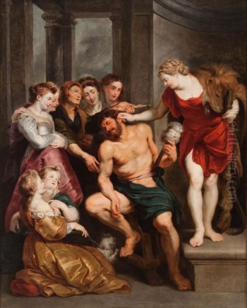 Hercules y Onfala Oil Painting by Peter Paul Rubens
