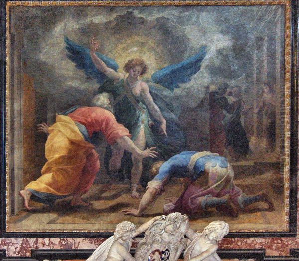 The Archangels Rafael and Tobias Oil Painting by Cristoforo Roncalli