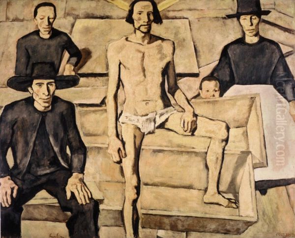 Christi Auferstehung Oil Painting by Albin Egger-Lienz