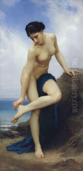 After the Bath Oil Painting by William-Adolphe Bouguereau