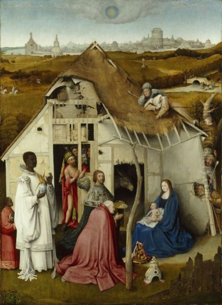 Adoration of the Magi. Oil Painting by Hieronymous Bosch