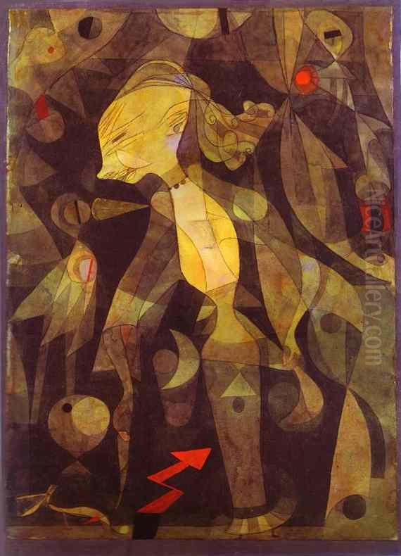 A Young Lady's Adventure Oil Painting by Paul Klee
