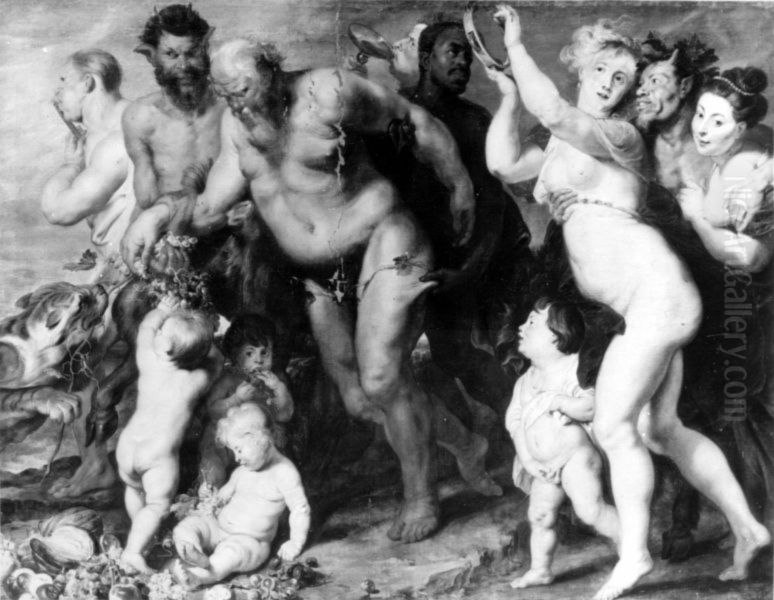 The March of the Silenus. Oil Painting by (studio of) Rubens, Peter Paul