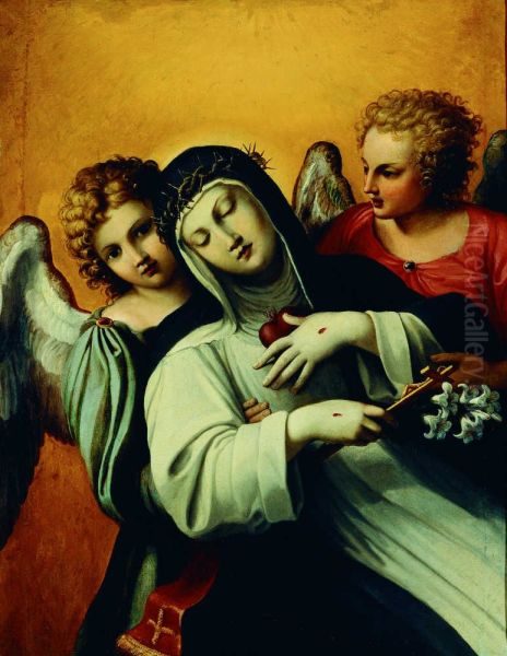 The Ecstasy of Saint Catherine of Siena Oil Painting by Agostino Carracci