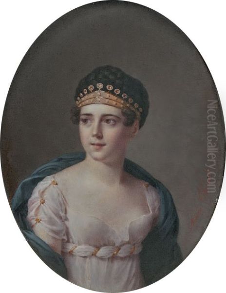 Portrait of Madame Giacomelli Oil Painting by Aimee Thibault
