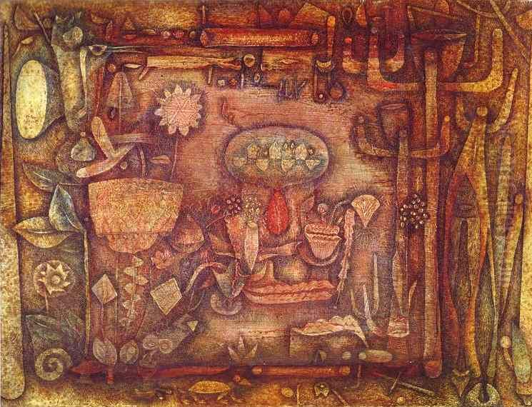 Botanical Theater Oil Painting by Paul Klee