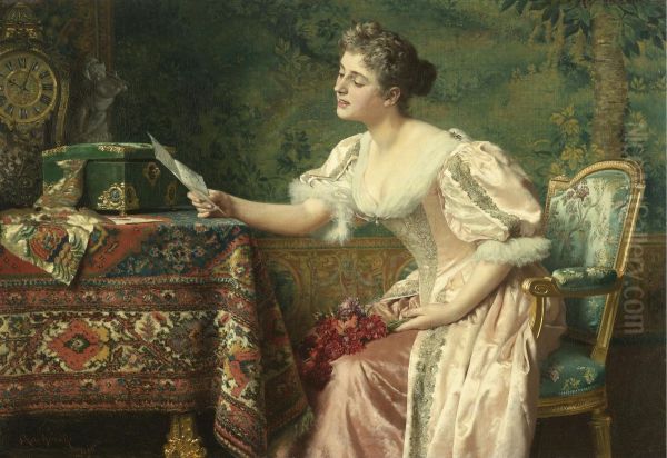The letter Oil Painting by Wladyslaw Czachorski