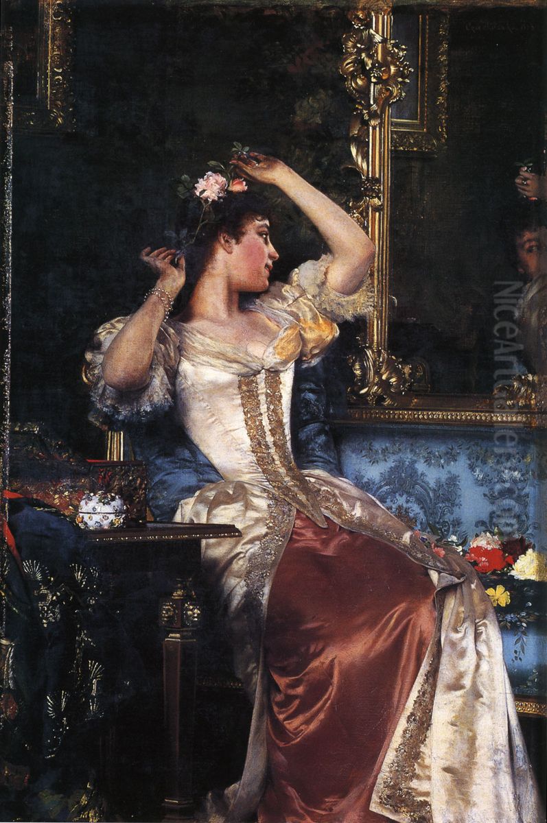 Przed lustrem Oil Painting by Wladyslaw Czachorski