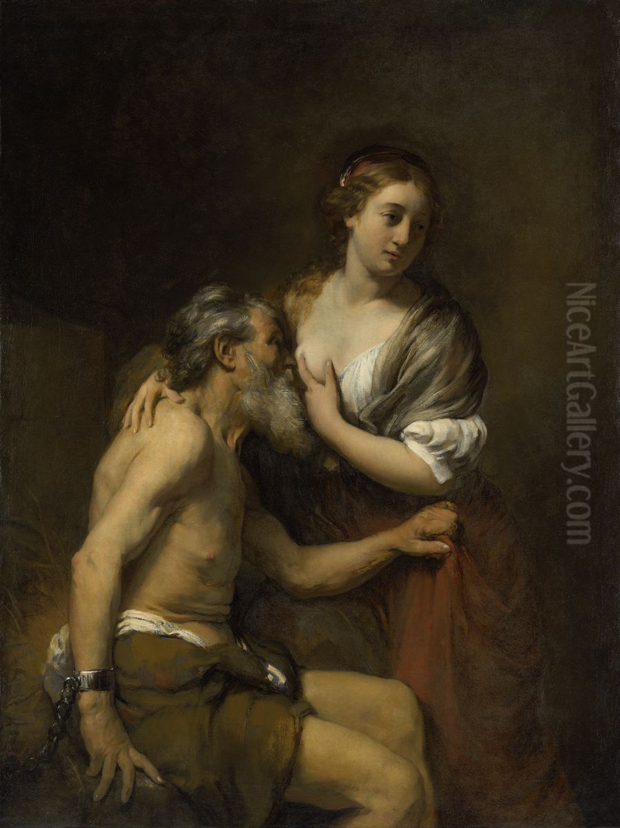 Cimon and Pero Oil Painting by Willem Drost