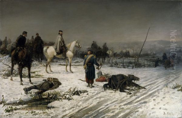 Garibaldi a Digione Oil Painting by Sebastiano De Albertis