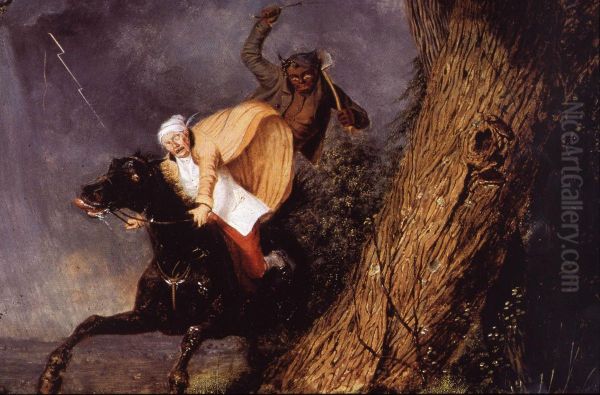 The Devil and Tom Walker Oil Painting by Charles Deas