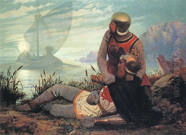The death of Arthur Oil Painting by John Mulcaster Carrick