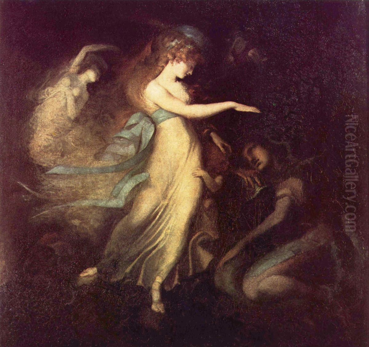 Prince Arthur and the Fairy Queen. Oil Painting by Henry Fuseli