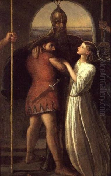 Death of Earl Siward Oil Painting by James Smetham